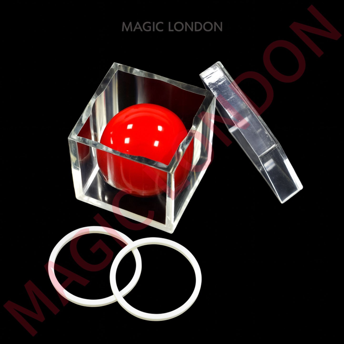 Mysterious Ball Go into the Crystal Box Illusion Magic Trick Prop Toy for Kids