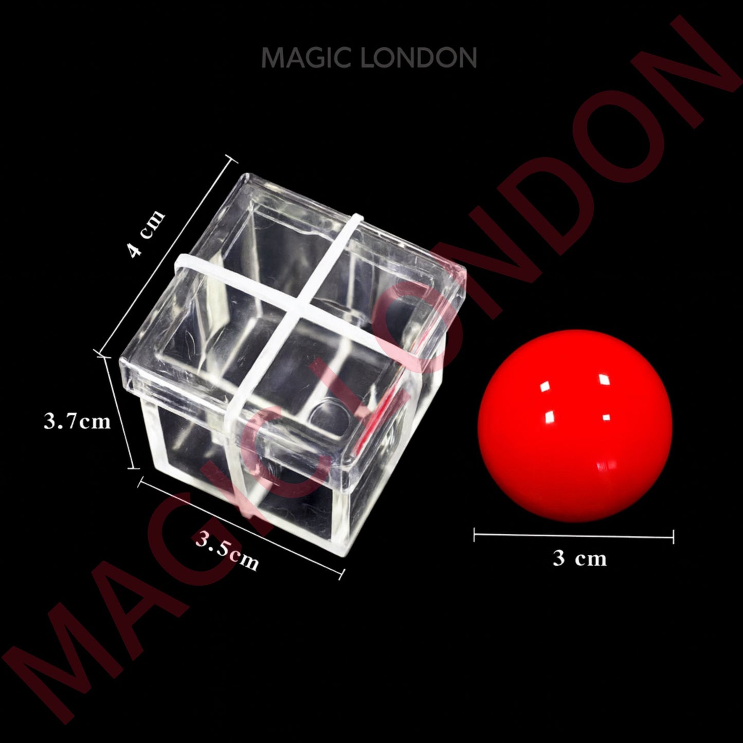 Mysterious Ball Go into the Crystal Box Illusion Magic Trick Prop Toy for Kids