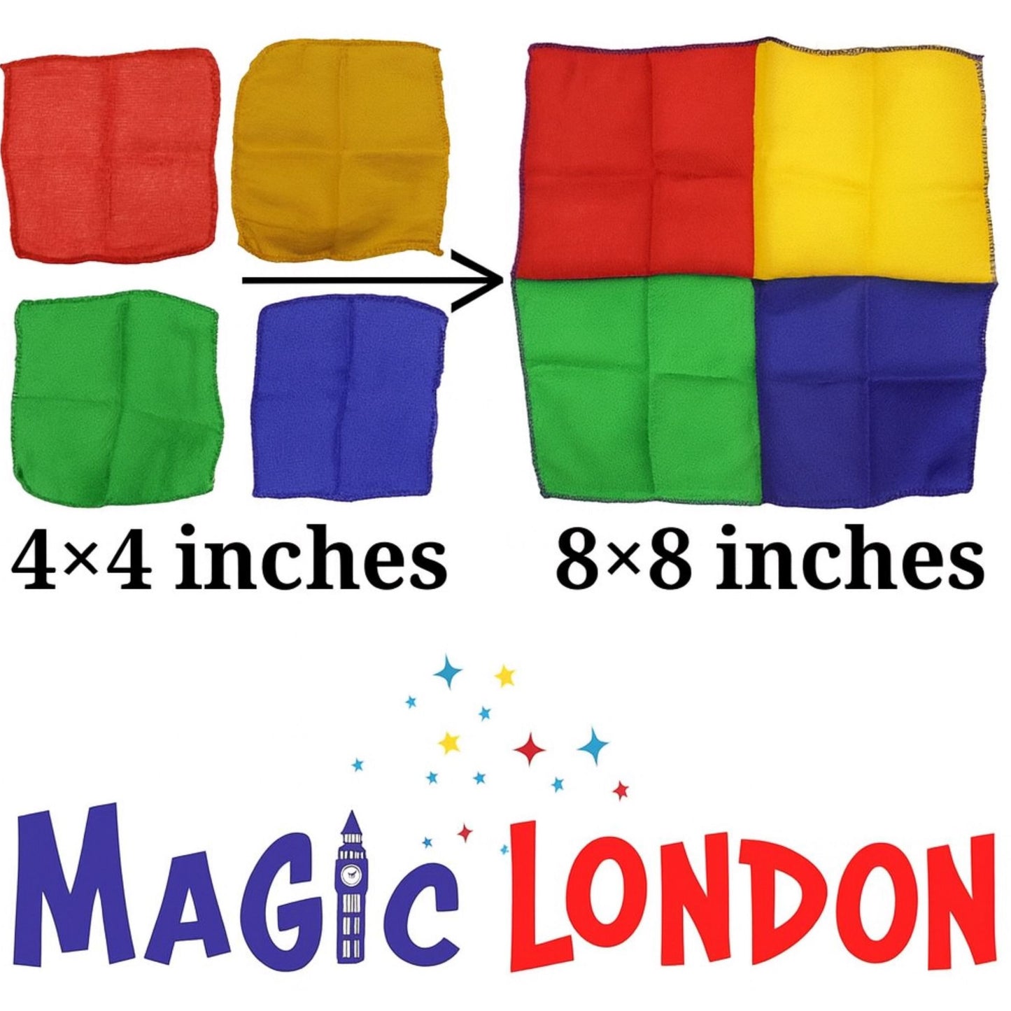 1x Thumb Tip Blendo Finger Magic Trick Silk Vanish 4 Colour Silk