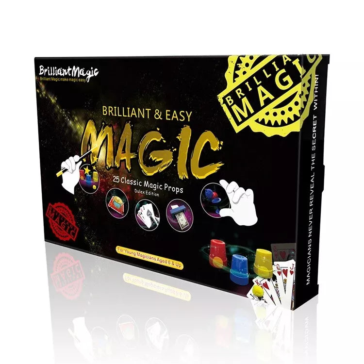 BrilliantMagic Deluxe Magic Set Box with 25 Amazing Magic Props Amazing