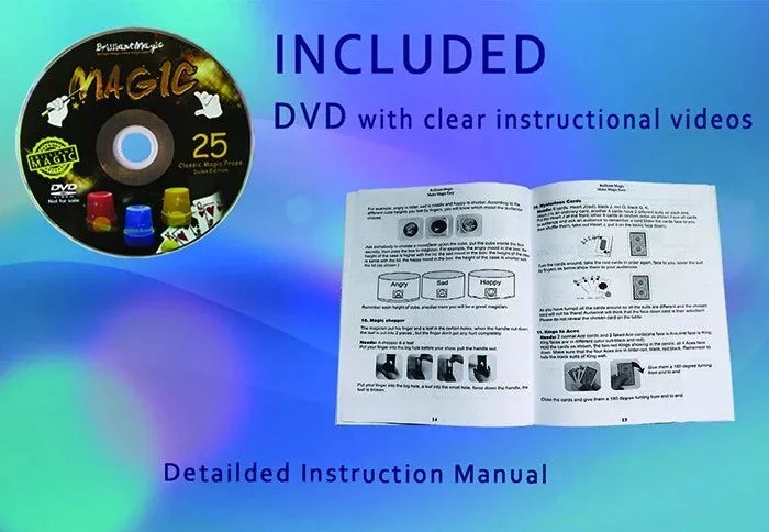 BrilliantMagic Deluxe Magic Set Box with 25 Amazing Magic Props Amazing