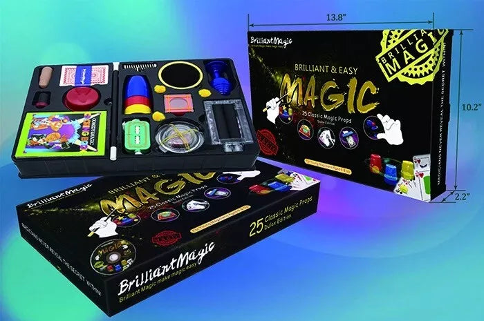BrilliantMagic Deluxe Magic Set Box with 25 Amazing Magic Props Amazing