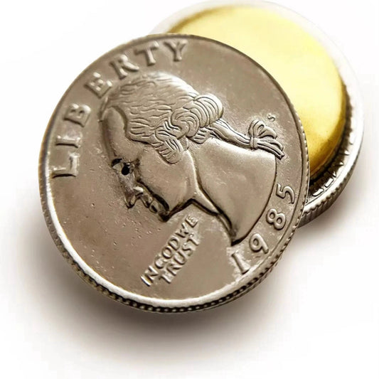 Metal Water Squirting Joker Coin Prank Magical Squirting Quarter Coin