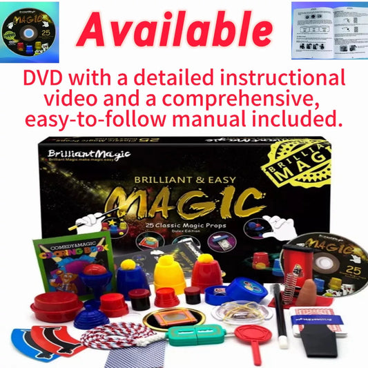 BrilliantMagic Deluxe Magic Set Box with 25 Amazing Magic Props Amazing