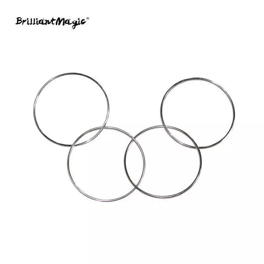 BrilliantMagic Chinese Metal Linking Rings Magic Tricks Connected Linked 4 Rings