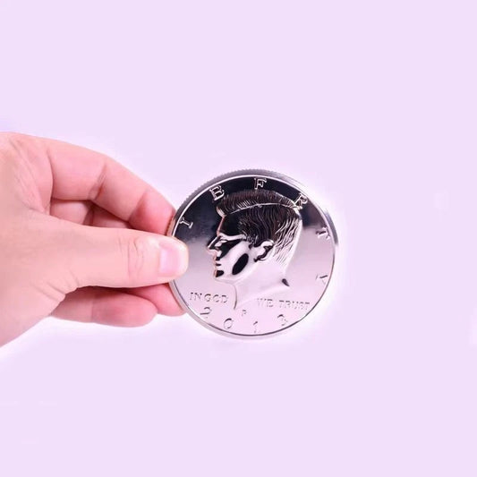 Close up Magic Large Joker Coin Prop Tricky Big Coin Gimmick Prop