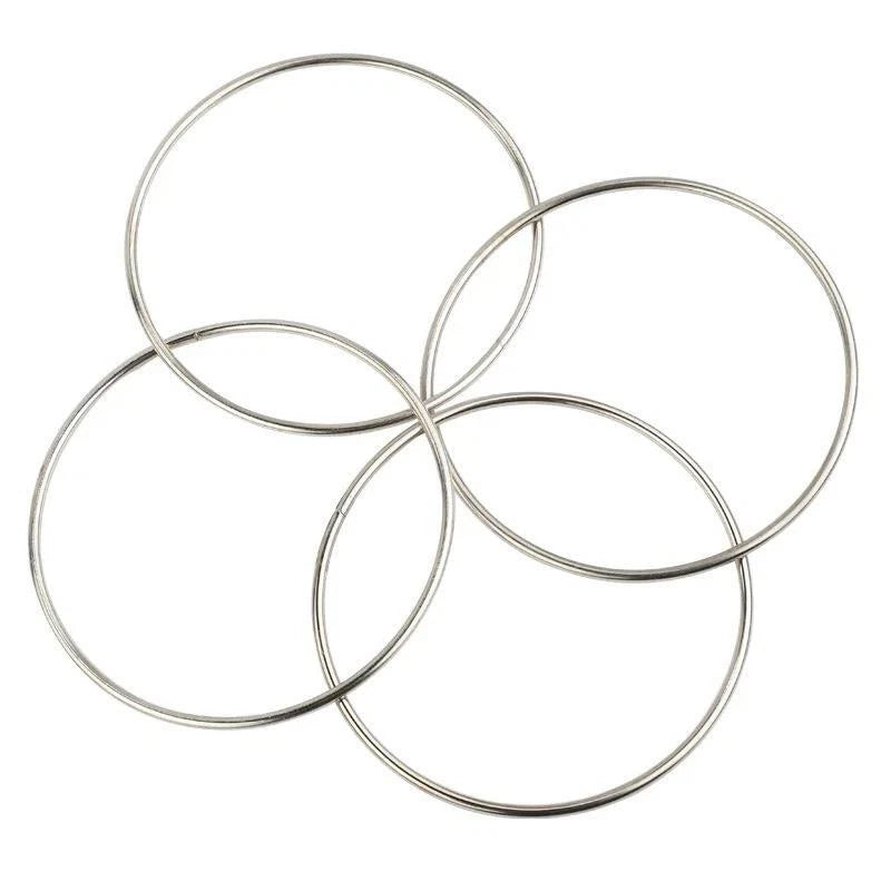 BrilliantMagic Chinese Metal Linking Rings Magic Tricks Connected Linked 4 Rings
