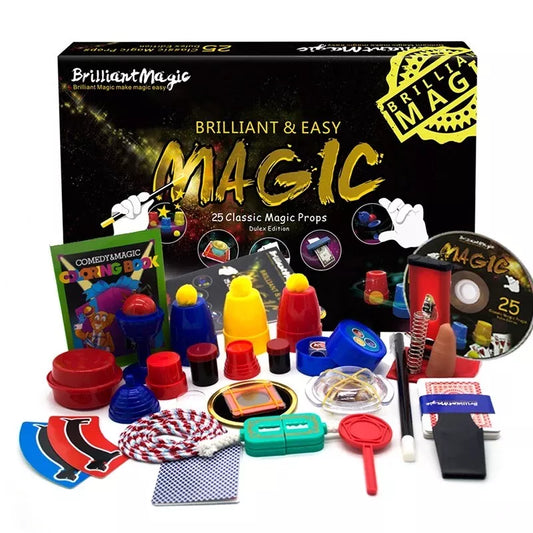 BrilliantMagic Deluxe Magic Set Box with 25 Amazing Magic Props Amazing